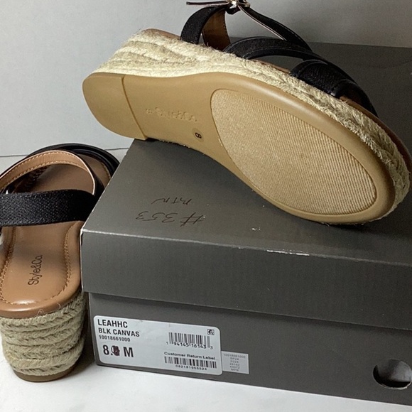 Style & Co Women's Leahh Strappy Espadrille Wedge Sandals - Picture 11 of 12
